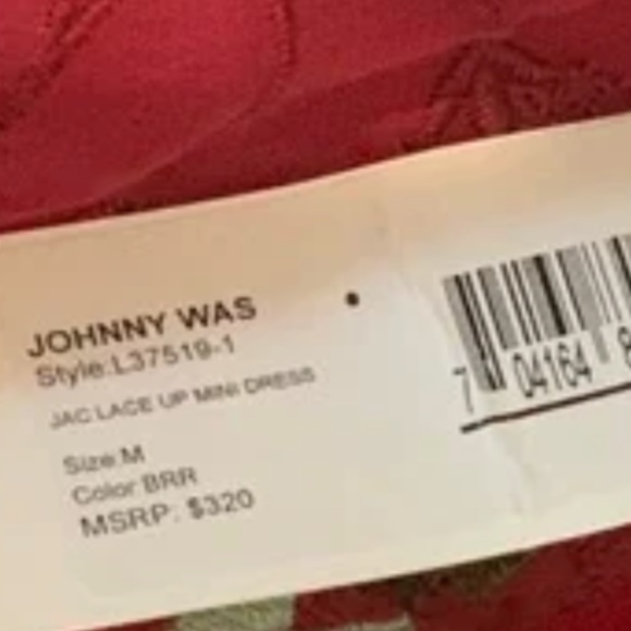 JOHNNY WAS🌻 JADE Sheer Embroidered Lace Up Mini Dress - Picture 15 of 15